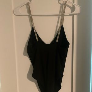 GORGEOUS diamond strapped bodysuit! The dazzles on the straps complete it! MD!